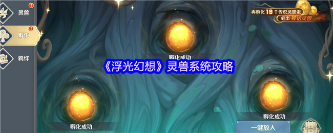 《浮光幻想》灵兽系统全面解析与玩法指南